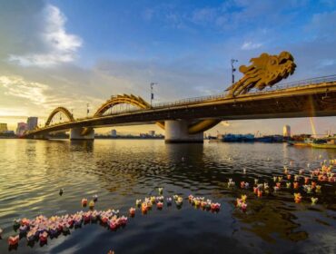 Dragon Bridge In Da Nang During Sunset